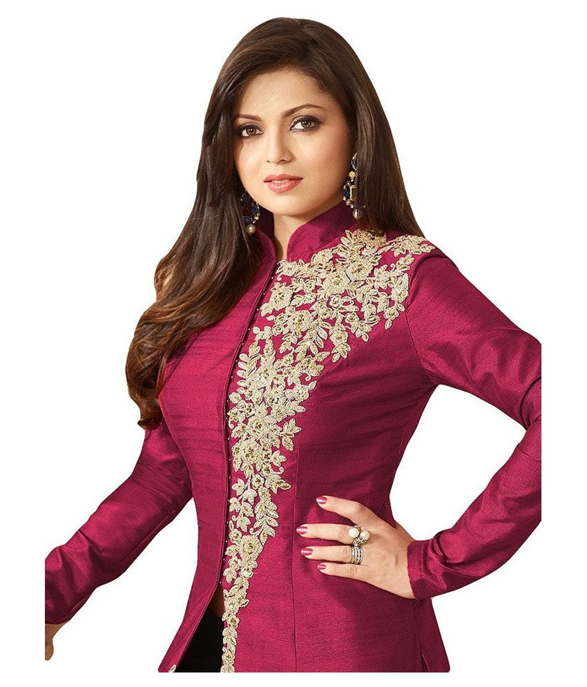 maroon ethnic gown