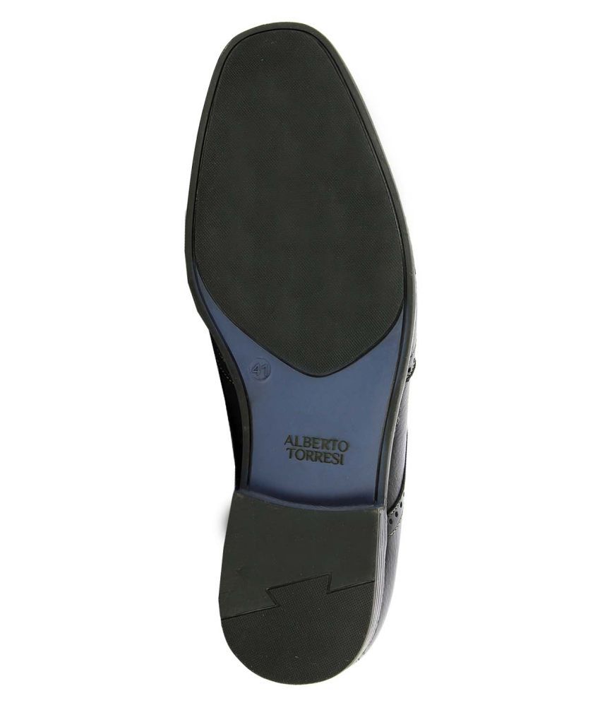 alberto torresi black formal derby shoes