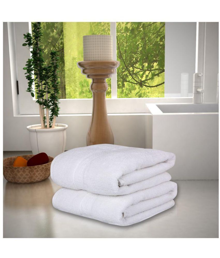     			Magna Set of 2 Terry Bath Towel White