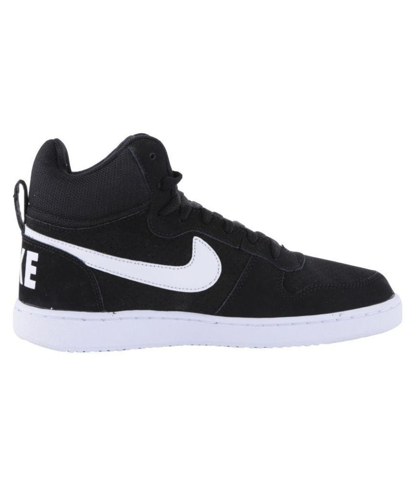 black nike court shoes