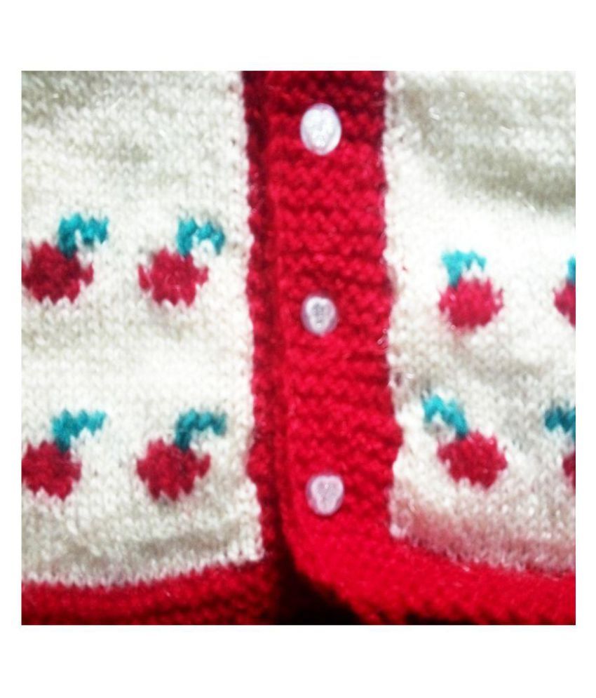 Buy Dadima Ki Bunai White Sweater 