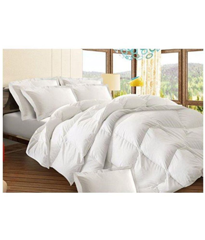 Bombay Dyeing Double Polyester White Plain Comforter Buy Bombay
