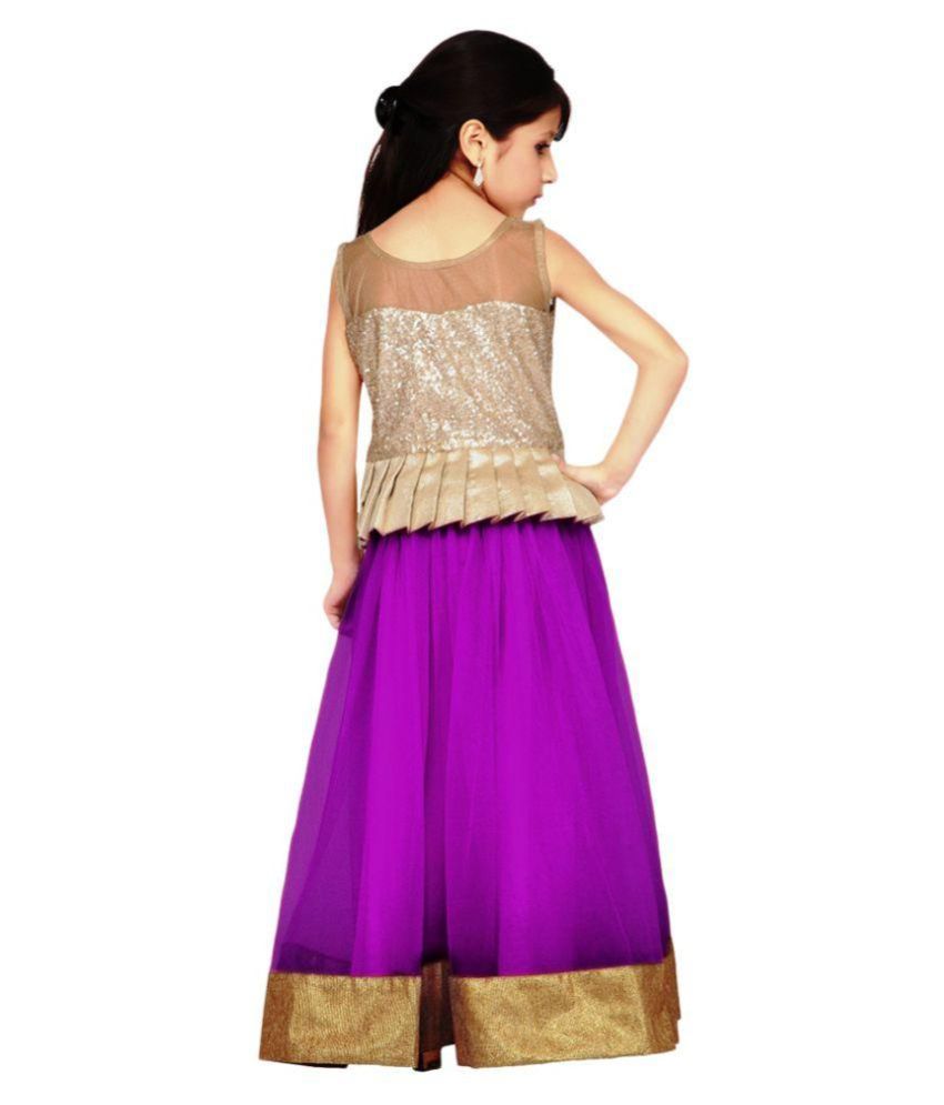 Satyam Fab Purple Lehenga Choli Set - Buy Satyam Fab Purple Lehenga Choli Set Online at Low 