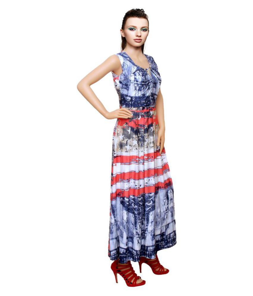 poly material long gown styles