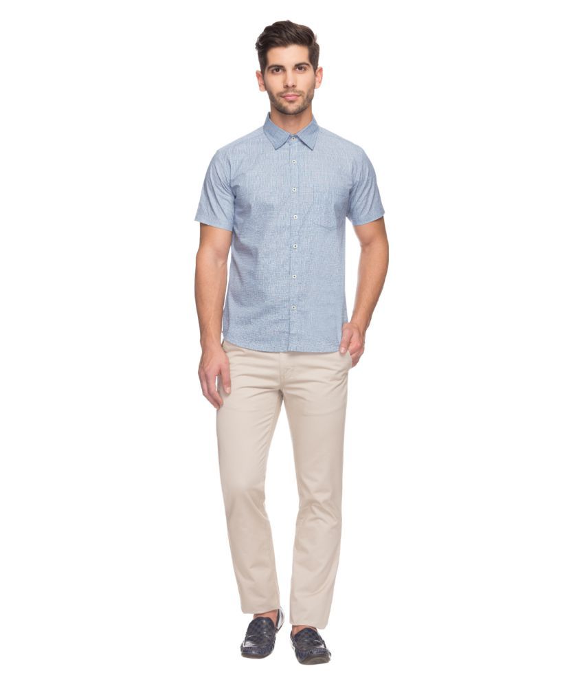Dj\u0026C by FBB Beige Regular Fit Chinos 