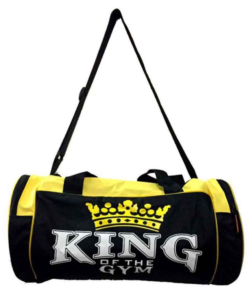 King Fitness Black Medium Polyester Gym Bag