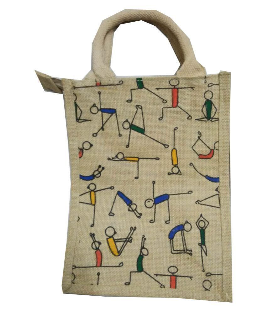 Shopomatix Jute Lunch Bag Pack of 2 Bags Buy Online at Best Price in