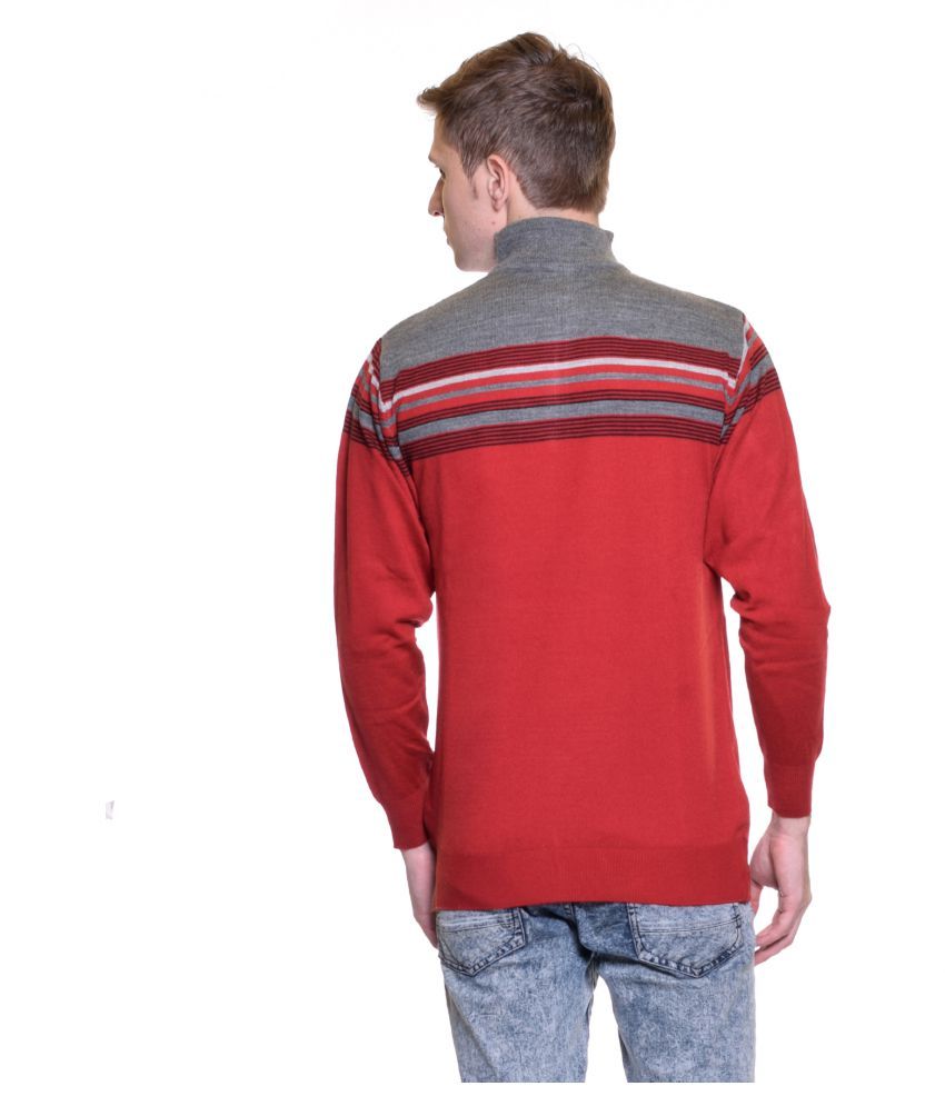 Captor Red Stand Collar Sweater Buy Captor Red Stand Collar Sweater