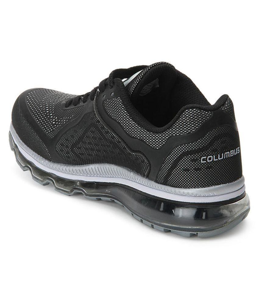 columbus black running shoes