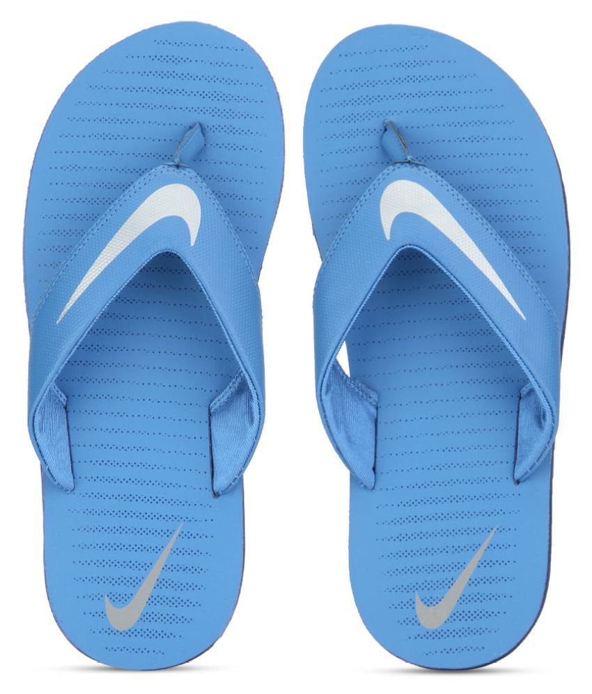 nike blue flip flops