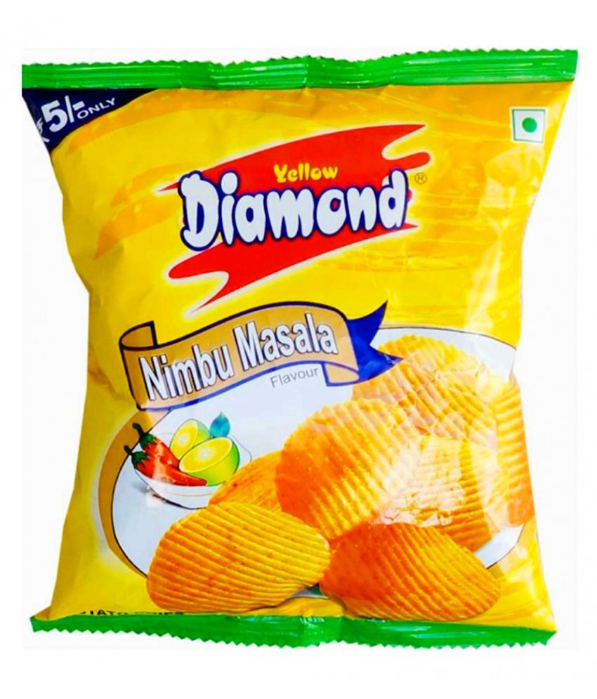 Yellow Diamond Nimbu Masala Chips 16 Gms Pack of 14 Buy Yellow