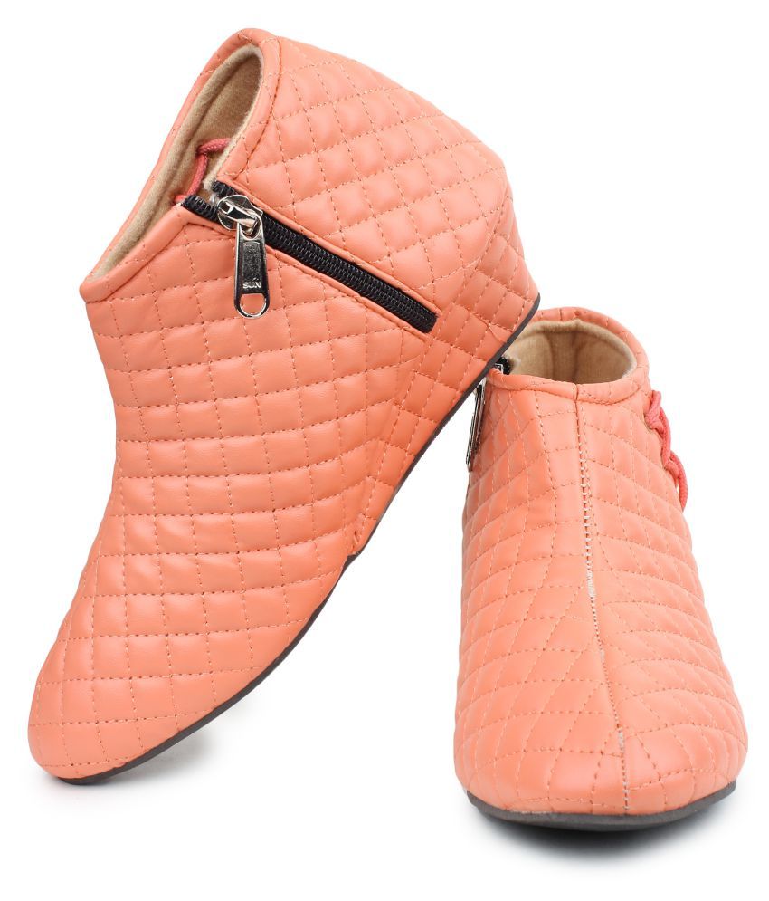 orange chelsea boots