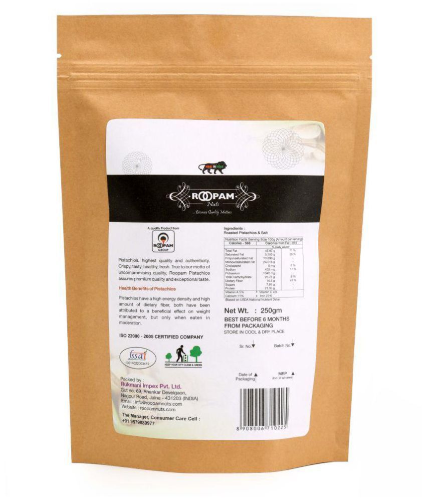 salted pistachio 250 gm