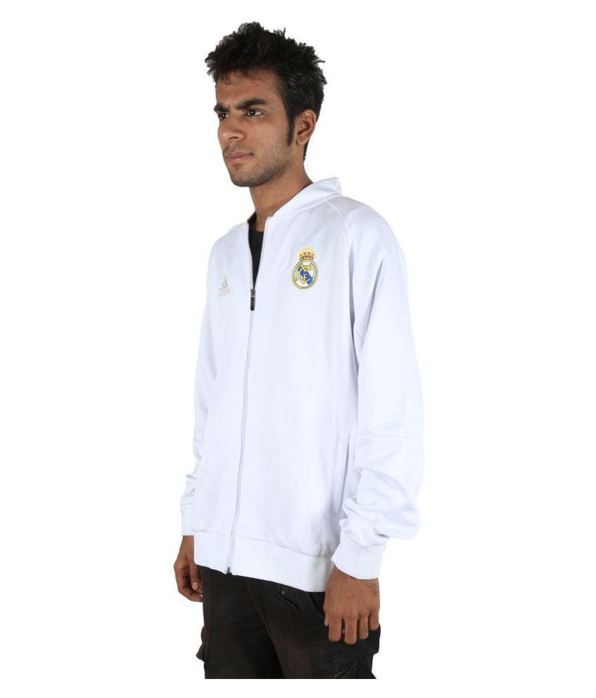 Real Madrid White Casual Jacket - Buy Real Madrid White ...