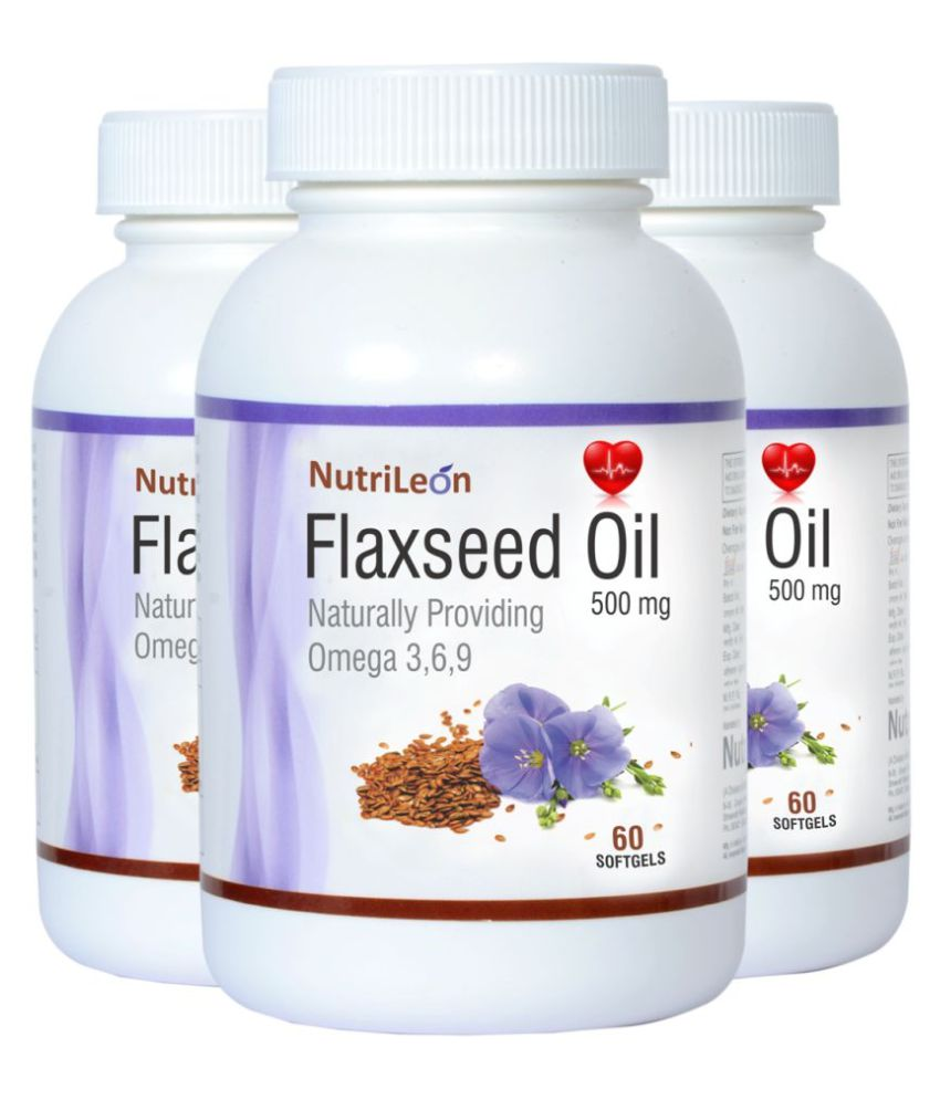 NutriLeon Flaxseed Oil (Omega 369) Softgel 500 mg Pack of 3 Buy