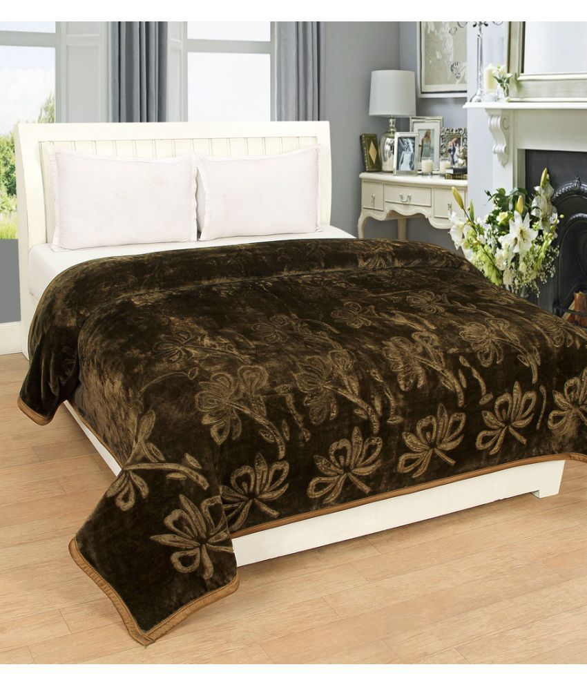     			Trendz Home Furnishing Single Poly Mink Plain Blanket