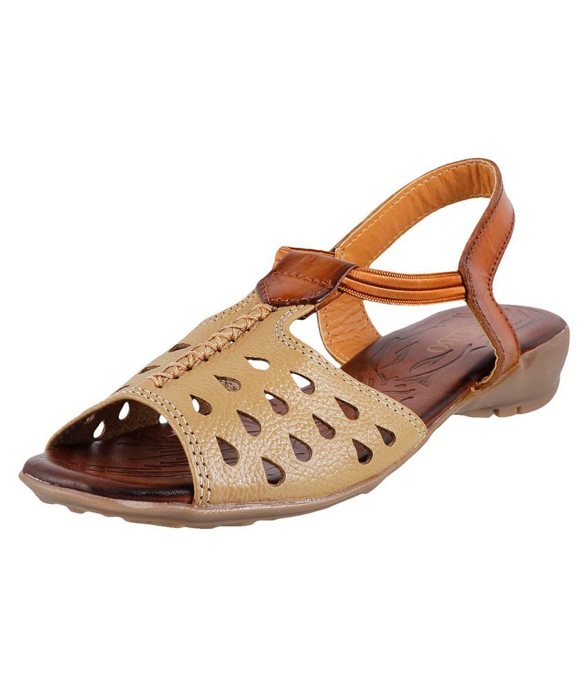 shiny beige flats