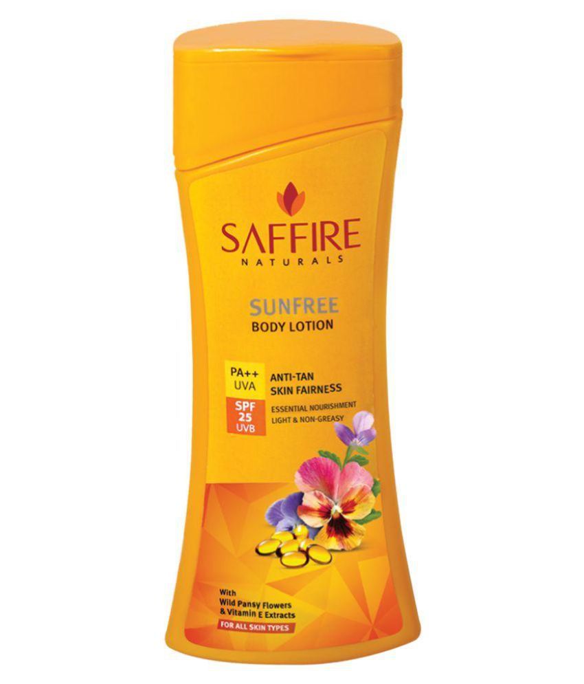 Saffire Sunfree Body LotionSPF 25 Body Lotion 300 ml Buy Saffire