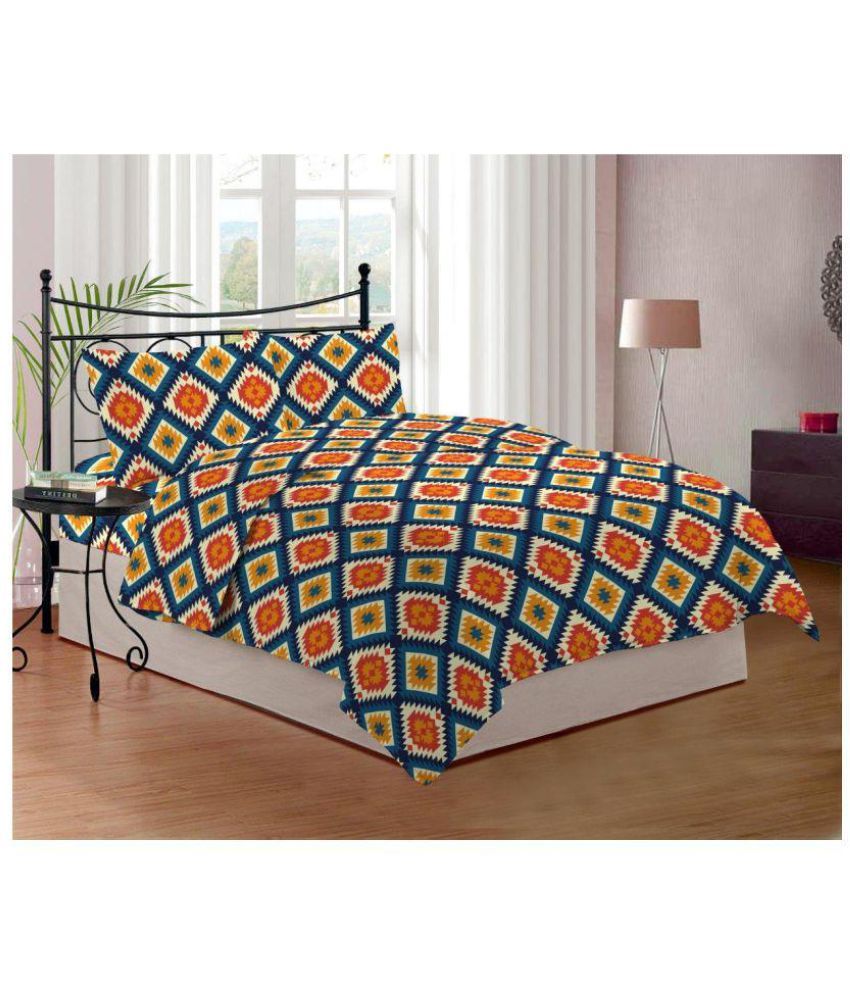 Bombay Dyeing Double Poly Cotton Multicolor Printed Bed Sheet Buy