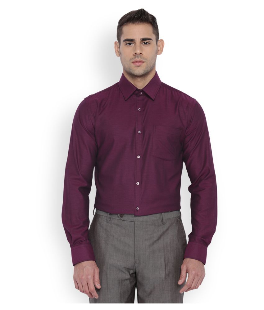 Park Avenue Maroon Formal Slim Fit Shirt - Buy Park Avenue Maroon ...