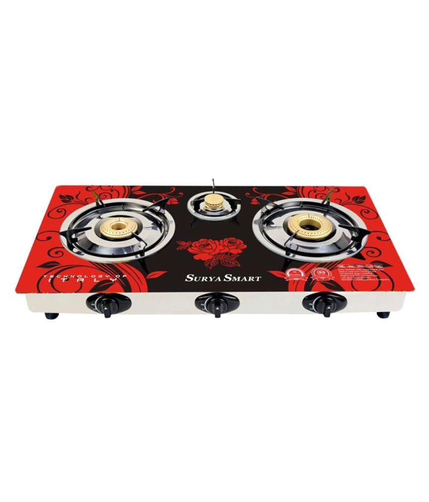 Surya Smart SS101R 3 Burner Auto Gas Stove Price in India Buy Surya
