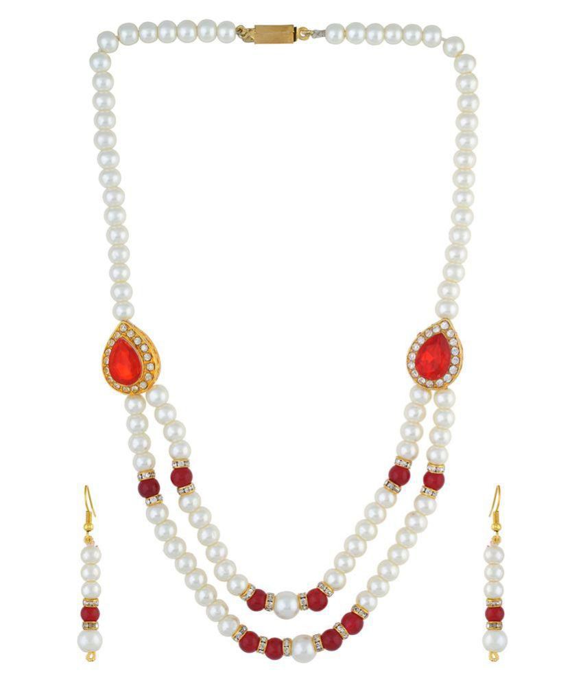     			Vishakapearlsandjewellers Multicolour Necklace Set