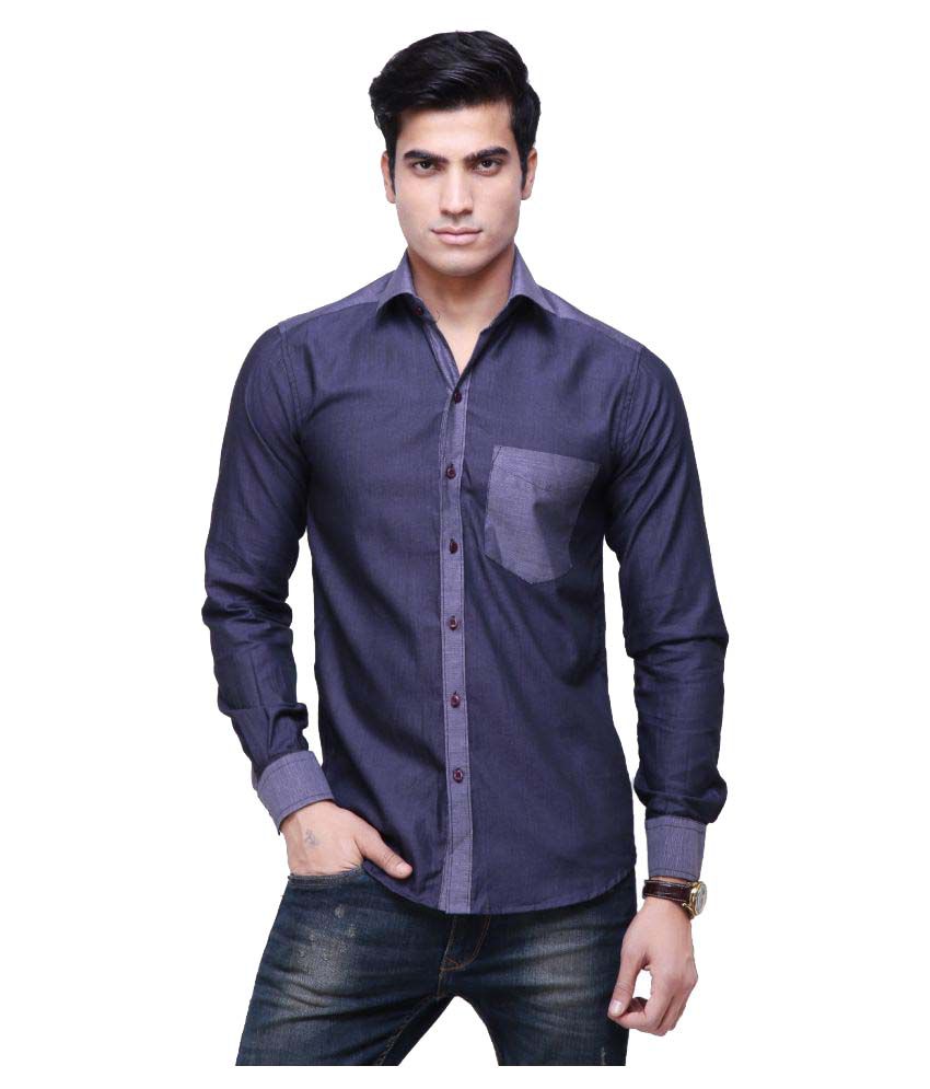The Greek Purple Partywear Slim Fit Shirt - Buy The Greek Purple ...