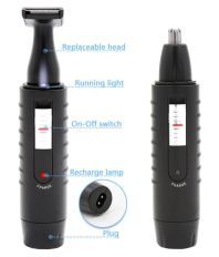 JM Kemei 2In1 Nose Ear Trimmer 47 Multigrooming Kit ( Black )