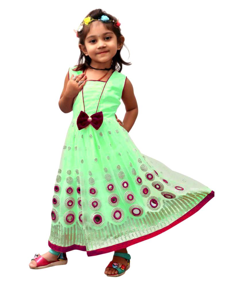 green frock for 5 year girl