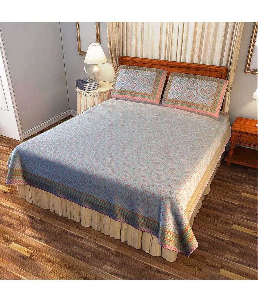 Home D Double Cotton Gray Printed Bed Sheet Buy Home D Double Cotton Gray Printed Bed Sheet