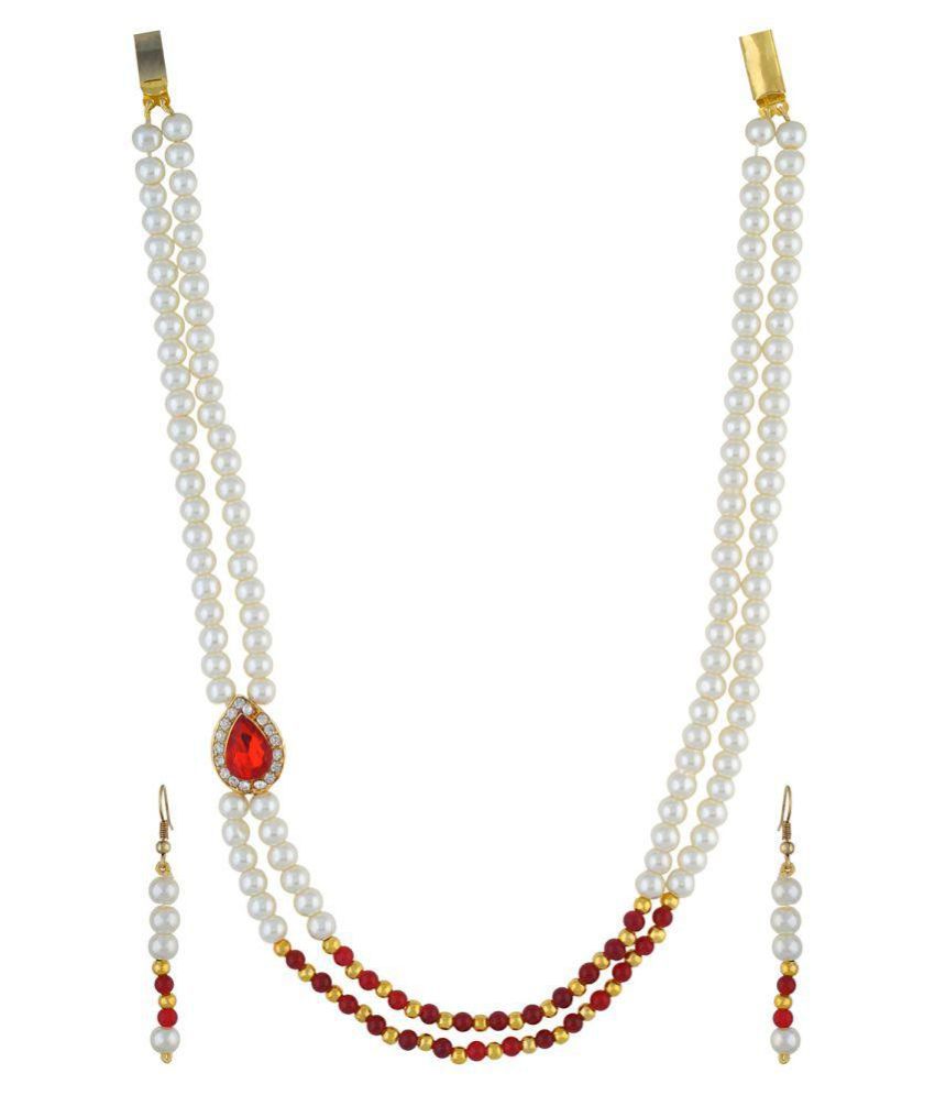     			Vishakapearlsandjewellers Multicolour Alloy Nacklace Set