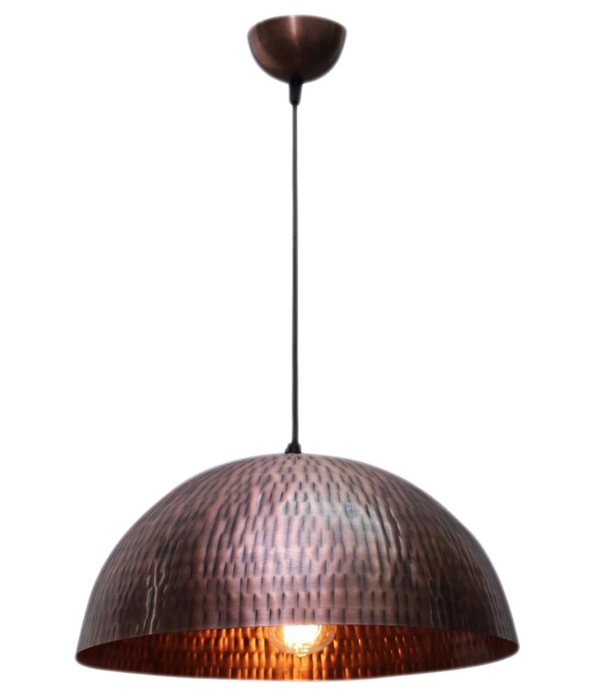 Stello Metal Antique Copper Hanging Lamp Pendant Brown Stello Metal Antique Copper Hanging Lamp Pendant Brown