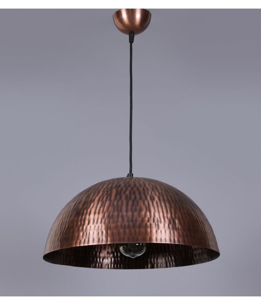 Stello Metal Antique Copper Hanging Lamp Pendant Brown Stello Metal Antique Copper Hanging Lamp Pendant Brown