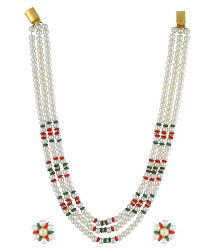     			vishakapearlsandjewellers - Multicolor Alloy Necklace Set ( Pack of 1 )