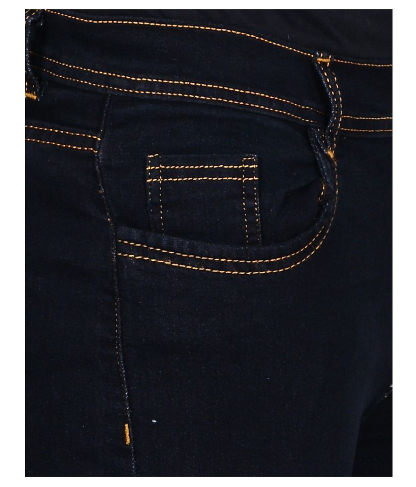 black regular fit jeans mens