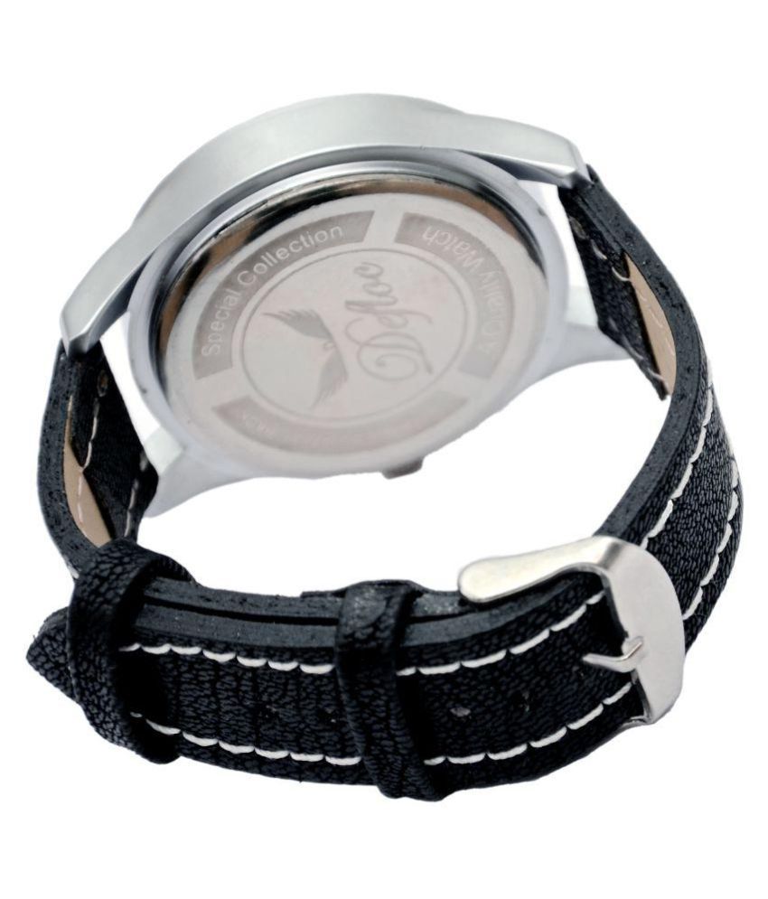 black analog wrist watch