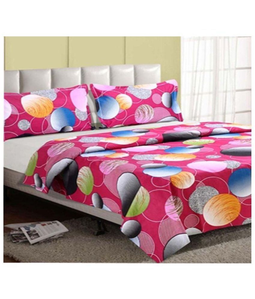 Best Deal Double Poly Cotton Multicolor Printed Bed Sheet Buy Best