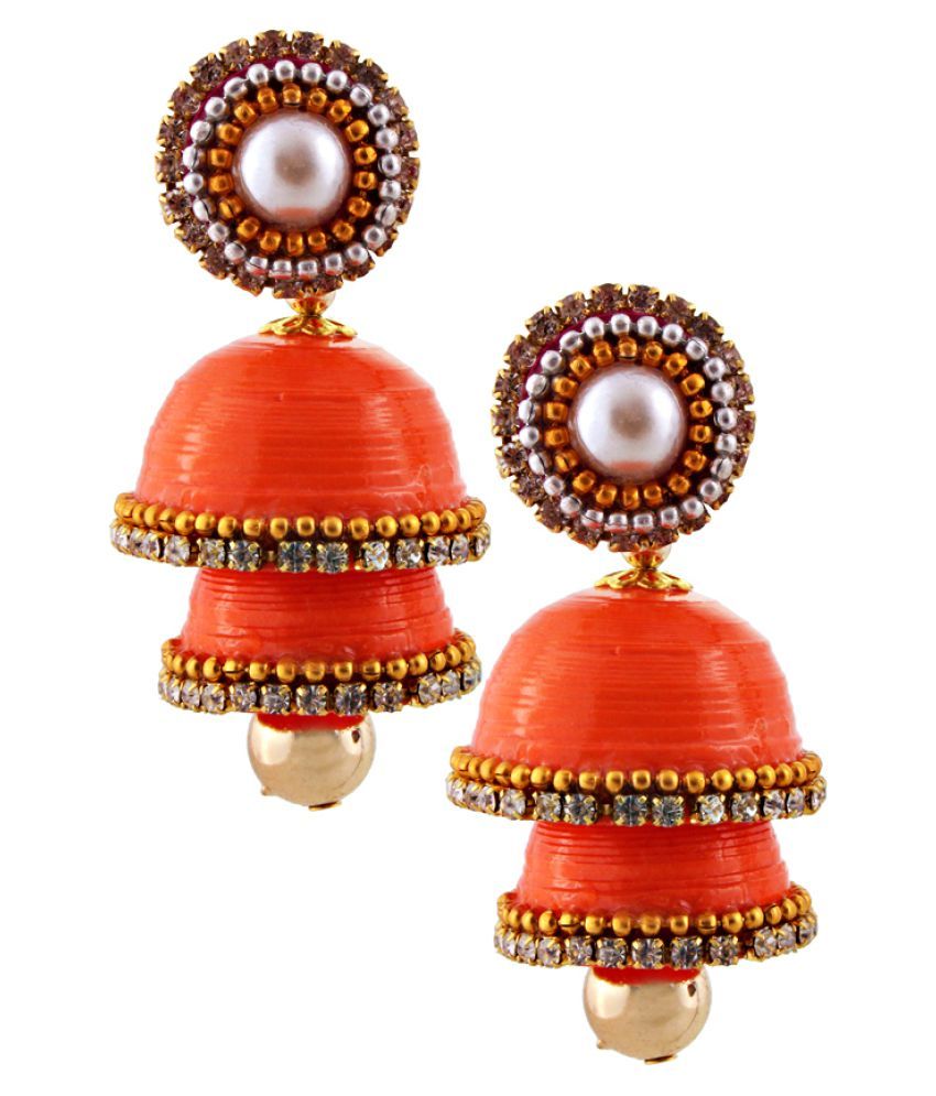 Carat Sutra Orange Earrings Buy Carat Sutra Orange Earrings Online at