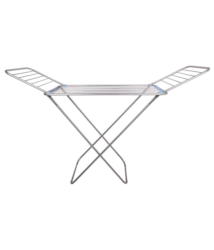 Benesta Aluminium Self Standing Cloth Stand Silver Buy Benesta