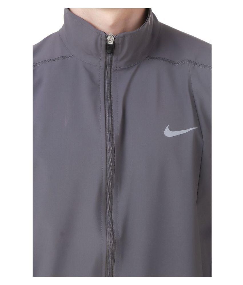 Nike Grey Polyester Terry Jacket - Buy Nike Grey Polyester Terry Jacket ...