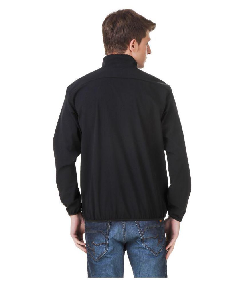 nike black polyester terry jacket