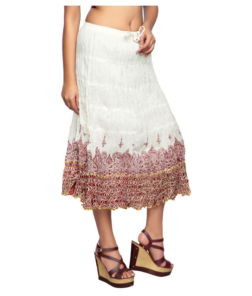 Buy Carrel Cotton Broomstick Skirt Online at Best Prices in India