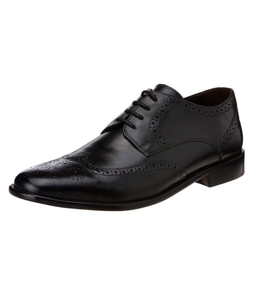 Hidesign Black Brogue Genuine Leather Formal Shoes Price in India- Buy ...