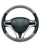 True Vision Steering Cover Leatherite Silver