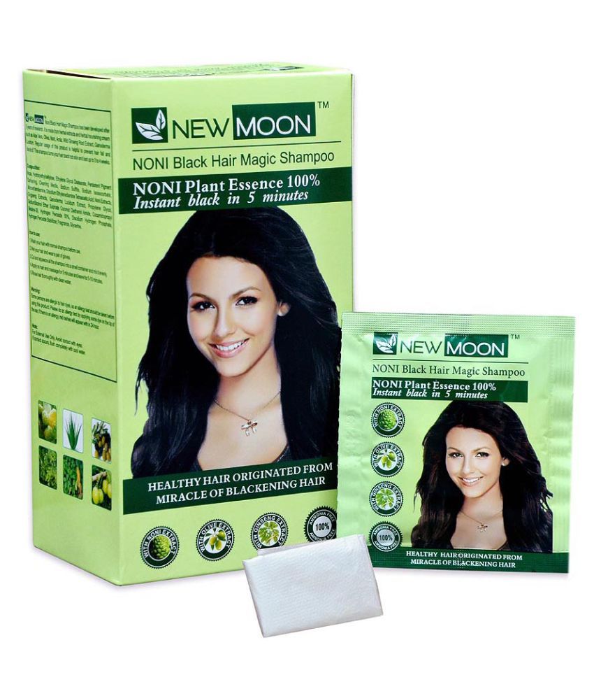 New Moon Noni best herbal hair colour Permanent Hair Color Black Black 15  ml Pack of 40: Buy New Moon Noni best herbal hair colour Permanent Hair  Color Black Black 15 ml