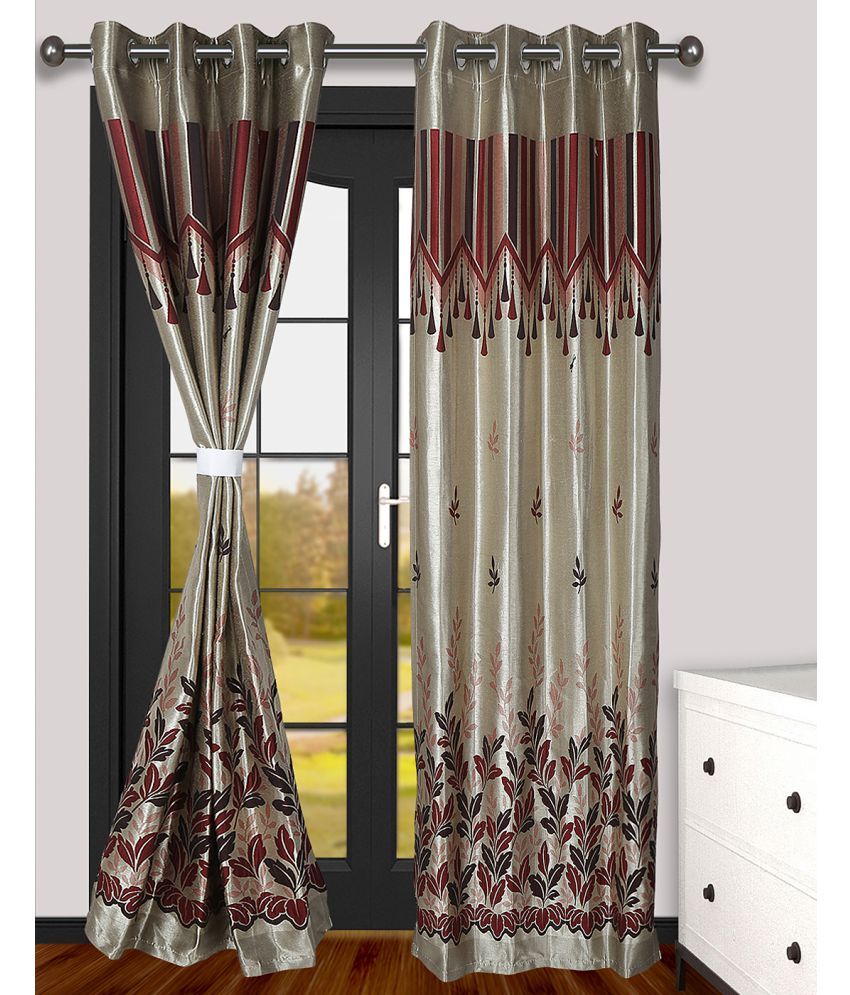 Mista Set Of 2 Door Eyelet Curtains Abstract Gold Buy Mista Set