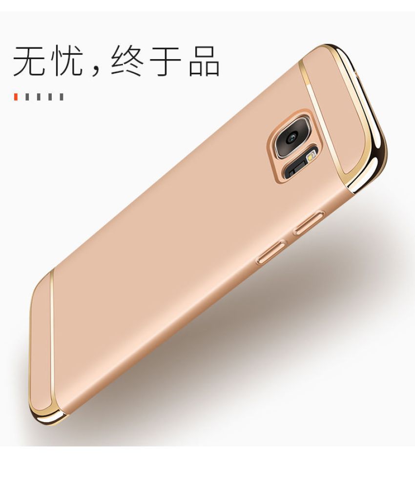 Samsung Galaxy J7 Prime Cover By Click N Pick Golden Plain