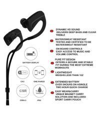 Envent LiveFit 510 Black Ear Buds Wireless Earphones With Mic Black