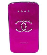 Shrih Crystal Ultra Thin Mirror 8800mAh Power Bank 8800 -mAh Li-Ion Power Bank Pink