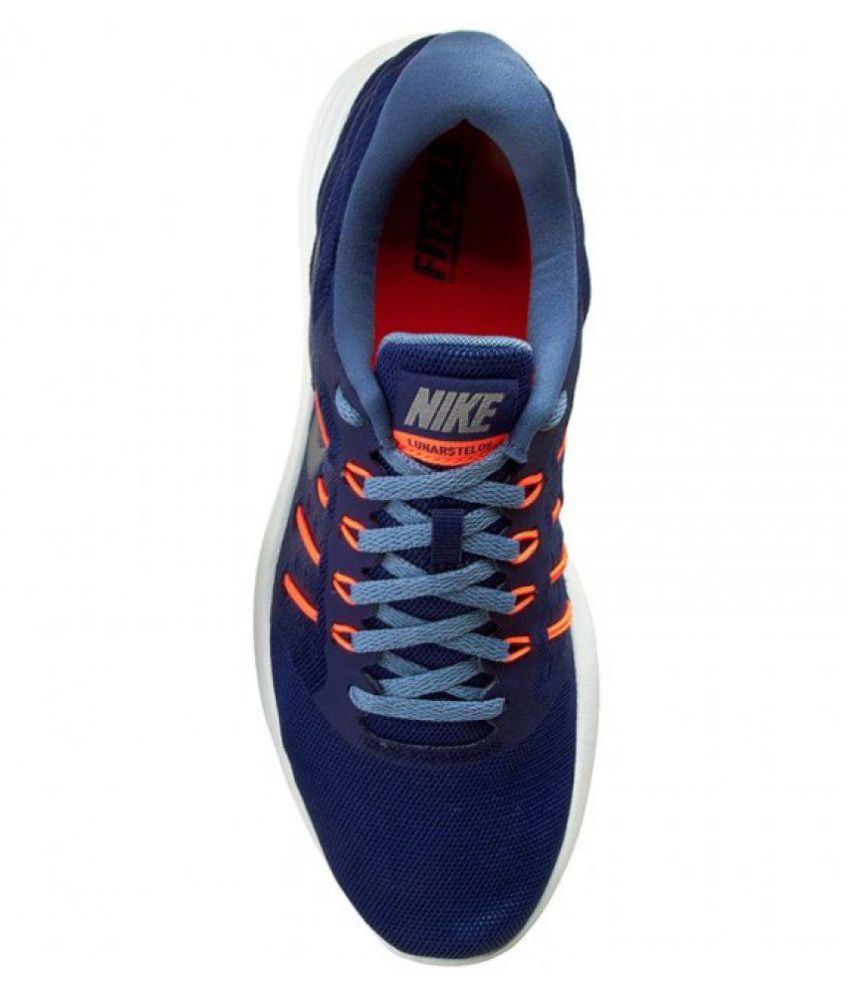 nike lunarstelos blue running shoes